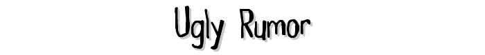 Ugly Rumor font